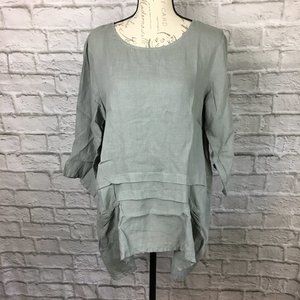 Et Lois Linen Tunic Size S